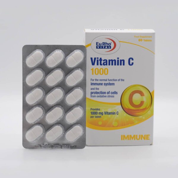 ویتامین ث یوروویتال 1000 میلی گرمی | Eurho Vital Vitamin C 1000 mg 60